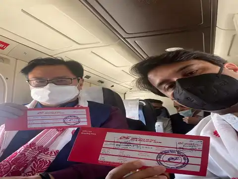 Scindia and Rijiju on board