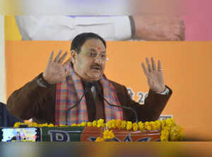 Etawah: BJP National President J.P. Nadda speaks during 'Prabhavi Matdaata Samwa...