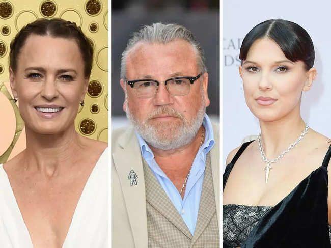 ​Robin Wright (L) and Ray Winstone (C) boarded the cast along with Millie Bobby Brown (R)​, Nick Robinson, Brooke Carter and Shohreh Aghdashloo.​