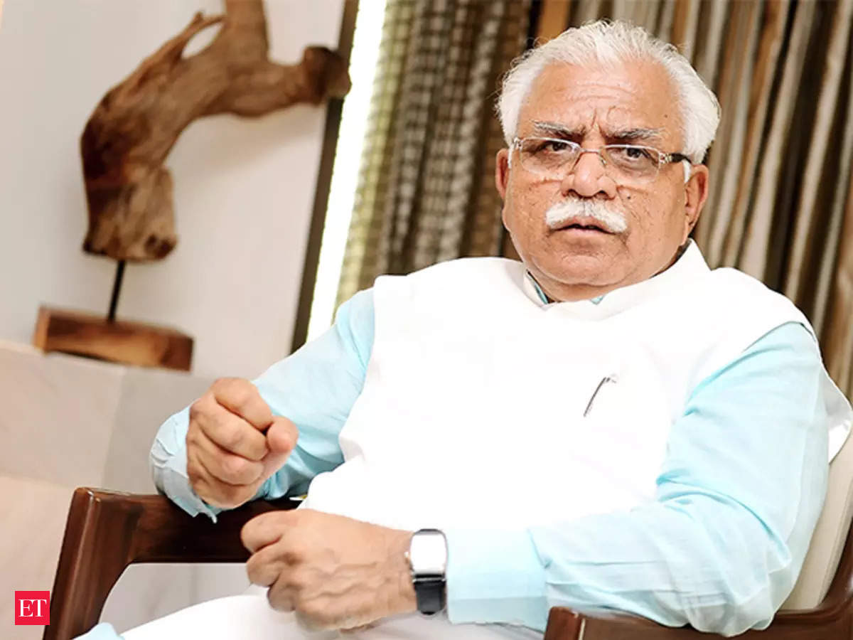 Khattar Haryana Govt Extending Scope Of Services Schemes Under Parivar Pehchan Patra Says Manohar Lal Khattar The Economic Times