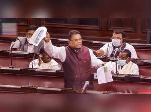 **EDS: TV GRAB** New Delhi: Congress MP Ripun Bora speaks in the Rajya Sabha dur...
