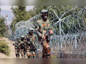 North Kashmir, Mar 17 (ANI): Army personnel patrolling near the Line of Control ...