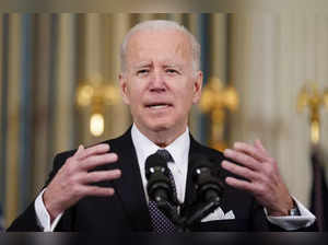 U.S. President Joe Biden speaks about Ukraine while announcing proposed budget for fiscal year 2023 at the White House in Washington