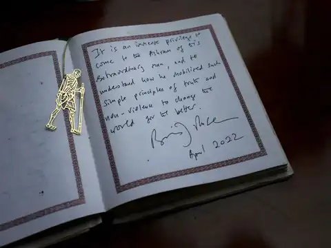 Johnson's message at Gandhi Ashram