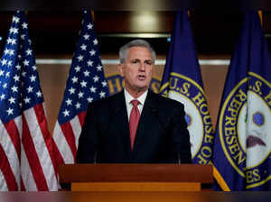 House Minority Leader Kevin McCarthy (R-CA) holds his weekly news conference with Capitol Hill reporters in Washington