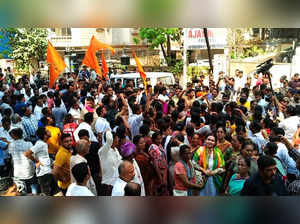 Shiv sena protest