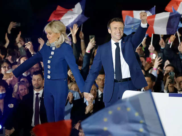 ​Macron wins second term