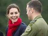 Catherine chats with a Sea King crew member