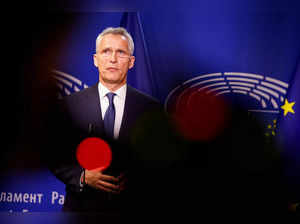 NATO Secretary-General Jens Stoltenberg holds a news conference in Brussels