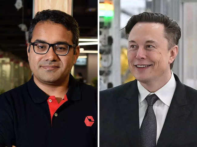 Kunal Bahl (left) Elon Musk (right)