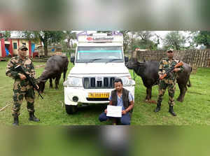 Shillong, Apr 13 (ANI): Border Security Force (BSF) personnel seizes 100 kg of h...