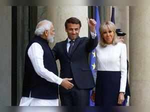 France's President Macron meets India's Prime Minister Modi at the Elysee Palace in Paris