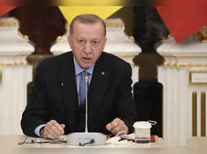 Kyiv: Turkey's President Recep Tayyip Erdogan attends a joint news conference wi...