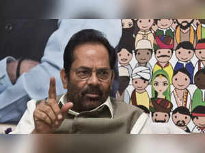 Union Minister of Minority Affairs, Mukhtar Abbas Naqvi during an interview