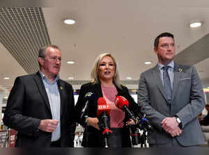Sinn Fein party Vice President O'Neill holds news conference, in Belfast