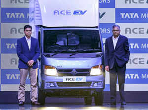 Mumbai: TATA Head of Commercial Vehicle Business Unit Girish Wagh and Tata Group...
