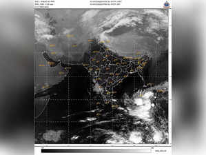 New Delhi, Mar 19 (ANI): The map showing Cyclone Asani reaching Andaman and Nico...