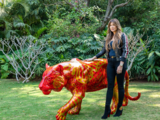 Artist Michelle Poonawalla raises Rs 7.4L for WWF with the auction of her tiger sculpture