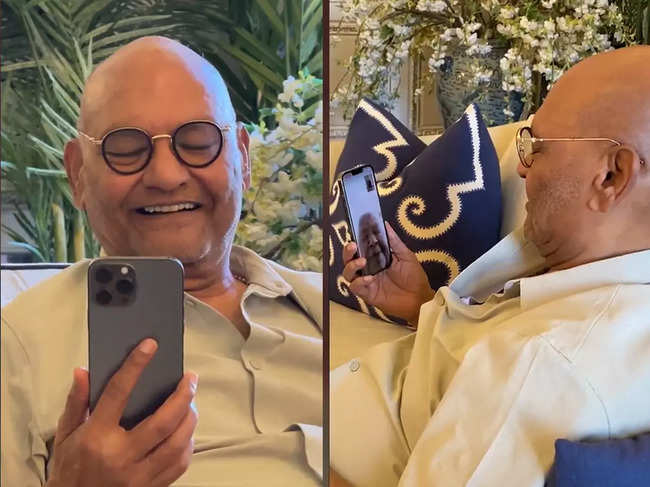 Anil Agarwal thanks his daughter for capturing this moment.​