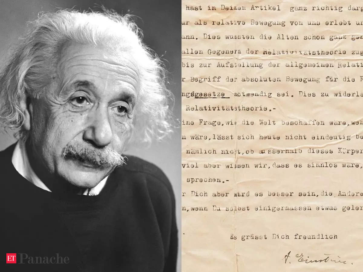 In dienst nemen uitslag Verzoekschrift Albert Einstein News: Albert Einstein's rude reply to 12-yr-old boy goes up  for auction, 1928 letter likely to fetch over $5 mn - The Economic Times