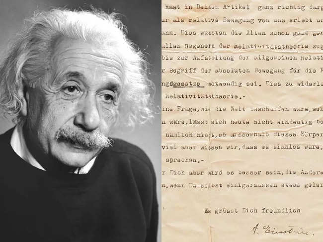 Albert Einstein (right)