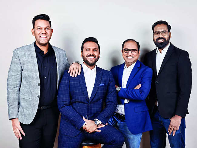 (Left to right) Sunit Gajbhiye, Rohit Gajbhiye, Debi Prasad Baral and Naveesh Reddy, the founding team of Financepeer