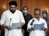 Babul Supriyo, Trinamool's newly elected MLA from Ballygunge, sworn in