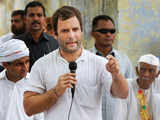 Rahul Gandhi speaks to villagers during his padyatra