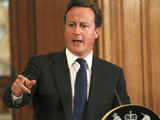 David Cameron speaks during a news conference