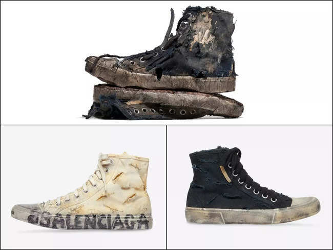 Stuiteren Roest Leggen Balenciaga: French luxe brand Balenciaga launches 'fully-destroyed' sneakers  at Rs 1.42 lakh, Twitter is not amused - The Economic Times