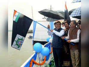Guwahati, May 13 (ANI): Assam Chief Minister Himanta Biswa Sarma flags off catam...