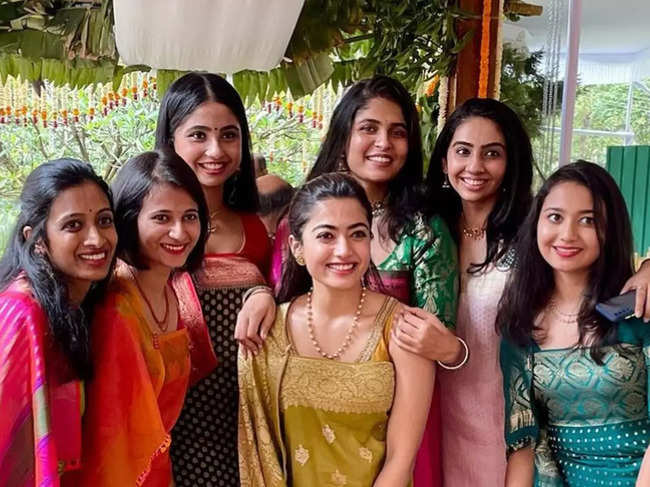 ​Rashmika Mandanna ​joins the bride brigade at her friend's weedding.