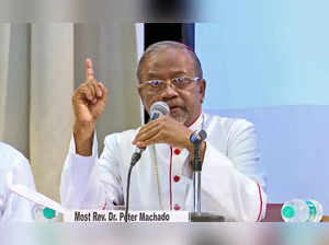 Bengaluru, Apr 28 (ANI): Bengaluru Archbishop Peter Machado addressing a press c...