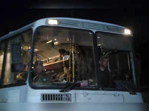 Buses carrying Ukrainian Azovstal servicemen leave Mariupol