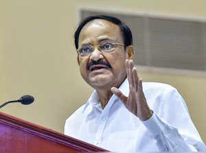 New Delhi: Vice President M. Venkaiah Naidu speaks during the launch of the book...