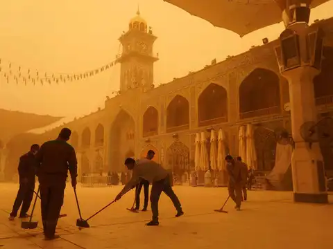​Orange glow over cities