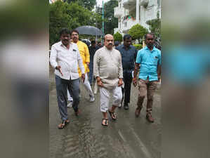 Bengaluru: Karnataka Chief Minister Basavaraj Bommai visits the rain affected Ra...