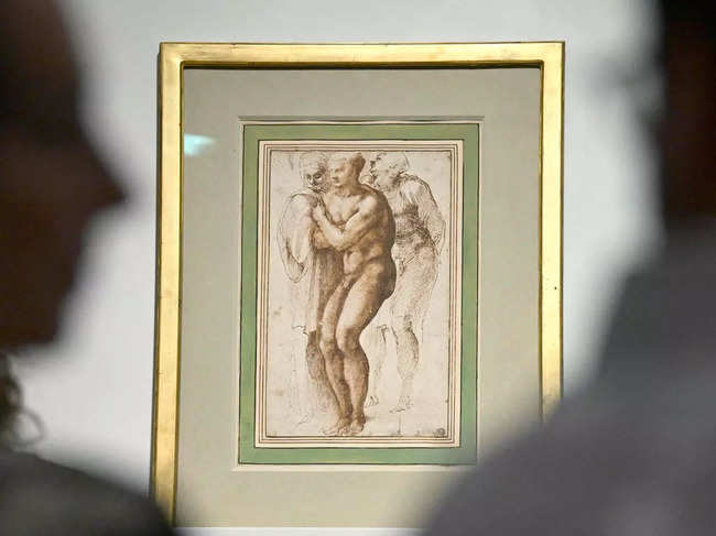 ​The sale price outstripped Michelangelo​'s previous record for a drawing of 9.5 million euros for 'The Risen Christ' at Christie's in London in 2000​.
