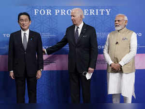 Joe Biden, Fumio Kishida, Narendra Modi