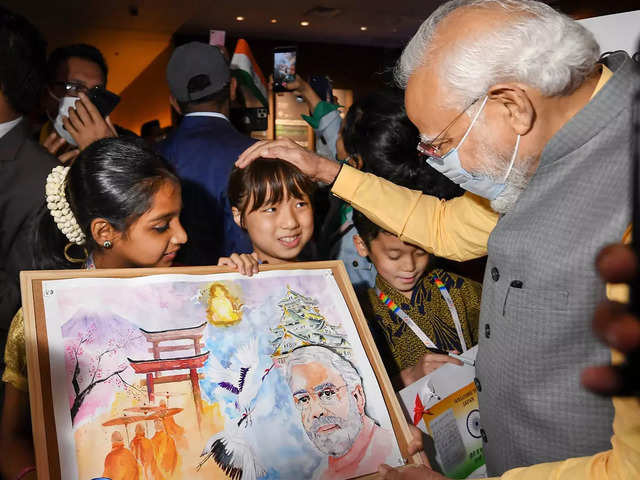 ​PM Modi interacts with children
