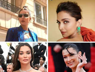 Cannes: Hina's Bodysuit; Deepika Looks Vibrant In Orange; Amy Jackson Stuns In Black