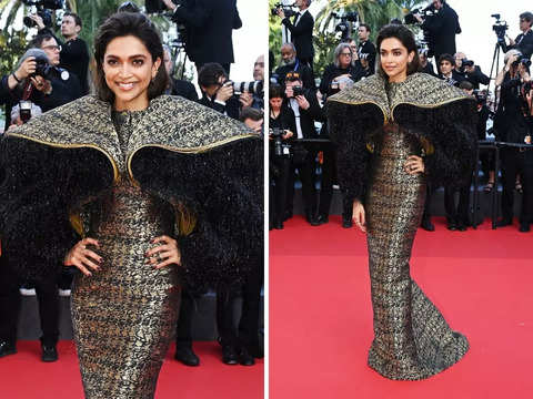 Cannes 2022: Deepika Padukone is a complete stunner at Cannes in red Louis  Vuitton gown with plunging neckline