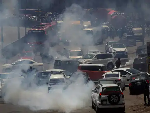 ​Tear gas, baton charges
