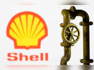 FILE PHOTO: Illustration shows Shell logo and natural gas pipeline