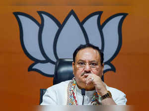 New Delhi: BJP President JP Nadda gestures as former Punjab Congress President S...
