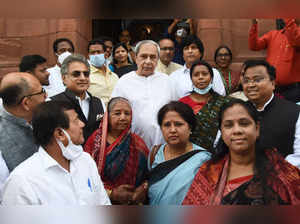 Odisha Chief Minister Naveen Patnaik with BJD MPs