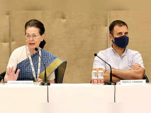 Udaipur, May 15 (ANI): Congress Interim President Sonia Gandhi presides over the...