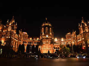 Mumbai, Apr 18 (ANI): An illuminated Chhatrapati Shivaji Maharaj Terminus (CSMT)...