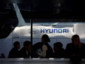 FILE PHOTO: The logo of Hyundai Motors is seen at the company's headquarters in Seoul