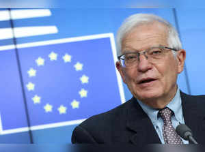 High Representative of the European Union for Foreign Affairs and Security Policy Borrell attends a news conference in Brussels